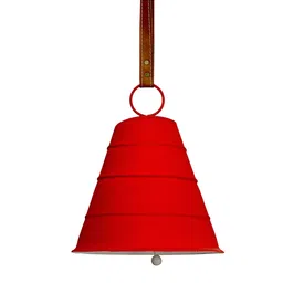 Hind Decor Red Matte Hanging Christmas Bells-image-15