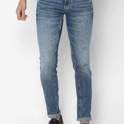 Allen Solly Men Blue Skinny Fit Heavy Fade Jeans-image-92