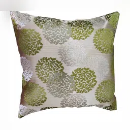 Good Vibes Green & Cream-Coloured Set of 3 Square Cushion Covers image 2
