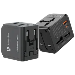 ultraprolink Travel Mate 4 Plugs Travel Adapter (With Dual USB Port, UM1189, Black)-image-80
