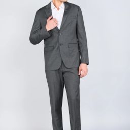 Men Tuxedo Style Checkered Suit-image-57
