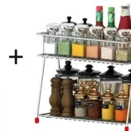 Containers Kitchen Rack Value Adds presents a combo pack of corner rack + orange cup stand + spice Steel-picture-18