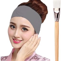 Facial Adjustable Headband and Face Pack Brush Combo Tools for Home and Salon Makeup Headband-image-18