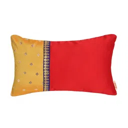 SAKA DESIGNS Set of 2 Red & Yellow Printed Rectangle Cushion Covers image 3