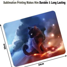 Let's Freeze Cat Printed Mouse Pad Non-Slip Rubber Base Mouse pad For Computer & Laptop Mousepad image 2
