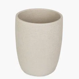 Home Centre Grey Solid Marshmallow Textured Poly Resin Dust Bin image 3