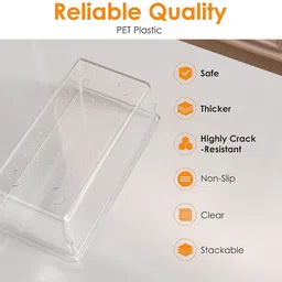 Kuber Industries Transparent Set of 6 Reusable Drawer Organiser Organisers image 3