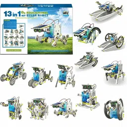Working Models Powered by Solar Energy Solar Robot Kit 13 in 1 Learning Educational Kids Station, Robot toy Game | DIY Toy for Best Gift Your Girls & Boys-11