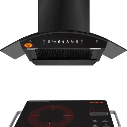 Combo of Infra Ray Cooker (S24) and NET-3Feet Auto Clean Wall Mounted Black 1400 CMH Chimney-picture-13