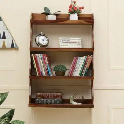 woodenmood Sheesham Wood Book shelf in Rustic Finish by Wooden Mood-picture-21
