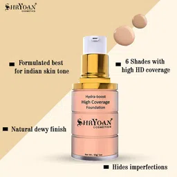 SHRYOAN Beige Hydra-boost High Coverage Foundation image 2