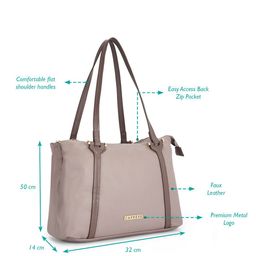 Caprese Mauve Solid Structured Shoulder Bag image 2
