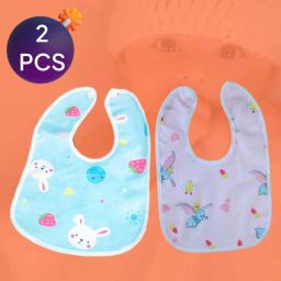 Baby Drool Baby Muslin Velvet Printed Button Bib Super Soft For Newborn Infants-image-45