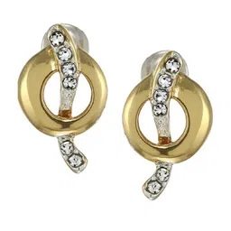 Estele Gold-Plated Contemporary Studs Earrings image 2