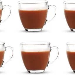 Pack of 6 Borosilicate Glass ml Tea n Coffee Glass Classic cup Set Microwave Safe 150 ml-image-48