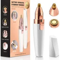 2 in 1 Hair Removal Eyebrow Epilator Rechargeable Portable Facial Hair Remover Hair Curler-image-21