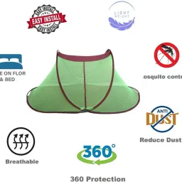 a one Polyester Kids Washable For 0 To 3 Year Baby Size109cm x 53cm x 50cm Popup Mosquito Net image 5