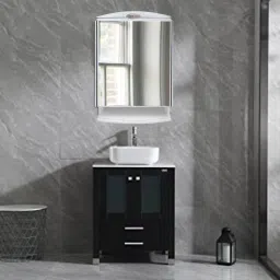 Saffire White Bathroom Accessories Storage With Bathroom Mirror-image-43