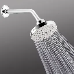ABS 4 X 4 Inches Cosmo Overhead Shower With 9" Inches Arm And Wall Flange (Chrome Finish) Fixed Mount-picture-0