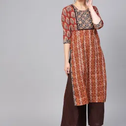 Women Printed Pure Cotton Straight Kurta-image-61