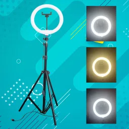 APSOLIGHT Ringlight with Tripod - 10" Inches LED Ring Light for YouTube Video Shooting Tiktok MX Instagram reels Recording Video with 7 Feet Stand Compatible with Camera Smartphones 3 Color Modes Tripod Kit-picture-20