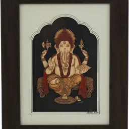 Ganesh JI 6.5 inch Decorative Religious 2 In 1 Wooden Photo Frame, For Table Top & Wall Hanging-picture-4