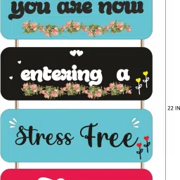 You Are Now Entering A Stress Free Zone Wood Wall Hanging-image-28