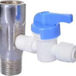 Steel Inlet Ball Valve Set 1/4" + Plastic Connector Tap Mount Water Filter-image-25