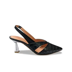 Devano Pointed Toe Textured Block Mules With Backstrap image 2