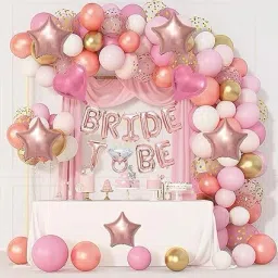 Bridal Shower Decoration Set, Rose Gold and Pink Balloon-image-11