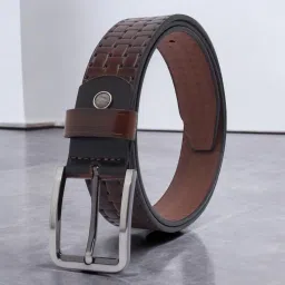 Men Formal, Casual, Evening, Party Brown Texas Leatherite Belt-image-24