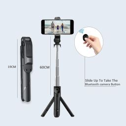AMUSING Portable Selfie Stick Tripod with Bluetooth Remote Bluetooth Selfie Stick image 3