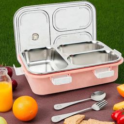 colorbee Acme UltraSeal Stainless Steel Lunch Box with Three Leakproof Compartments 3 Containers Lunch Box-picture-28