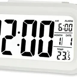 Digital White Clock-10