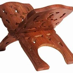 Divine Edge Wooden Rehal – Handcrafted Elegance for Your Sacred Moments Wooden Brown Rehal-image-0