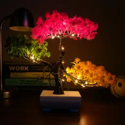 Glowing Artificial Plant Bonsai Tree with LED Fake Plant for Home, Office Décor Bonsai Wild Artificial Plant with Pot-image-9