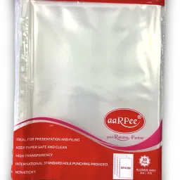 AARPEE SHEET PROTECTOR A4 300 Microns Clear Document Sleeve Folder with Punch Holes-picture-23