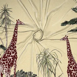 SEJ by Nisha Gupta Cream-Coloured & Green Set of 2 Window Curtain image 3