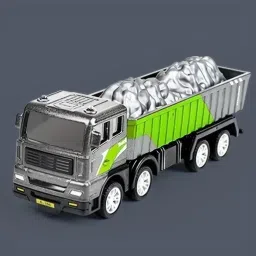 Friction Powered Dumper Truck for Kids boys Construction Excavator Pull back Toy-5