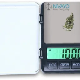 NIVAYO Electronic DIGITAL Scale,MH-999 (600 gram x 0.01 Gram) Digital Jewellery Weighing Scale, Gold & Silver ornaments Weight Measuring machine Portable Weighing Scale for homes and professionals Weighing Scale ,(Beta-77) Black Weighing Scale-38