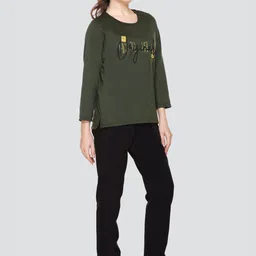 ELPIDA Typography Printed Top & Trouser image 4