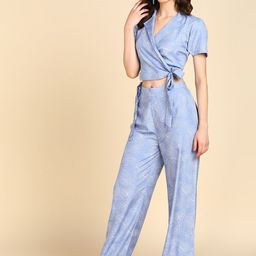 BAESD Printed Crop Top With Palazzo image 5