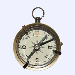 Antique Beautiful Brass Miracles Brass Directional Magnetic Compass Compass-23