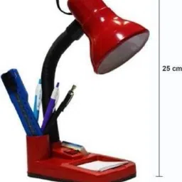 spark world Table Lamp Table Lamp (25 cm, Red) Study Lamp image 2