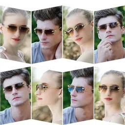 netwiz UV Protection, Polarized Retro Square Sunglasses (Free Size) image 5