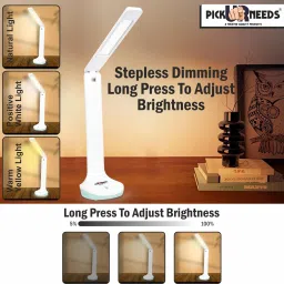 study table lamp Rechargeable LED Desk Table Lamp Touch Sensor 3 Level Brightness Dimmable 12Hrs Study Lamp image 5