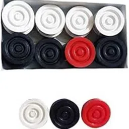 sargi 20 inch small size with two set coins and striker (black) Carrom Board 56 cm Carrom Board image 2