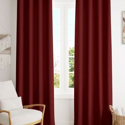 HOMEMONDE Maroon Set of 2 Black Out Window Curtain-image-50