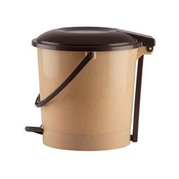 Kuber Industries Set Of 2 Brown Solid 7L Pedal Dustbin image 4