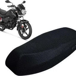 V2XL-011 Free Size 3D Motorcycle/Bike Seat Cover Breathable Mesh Net Cushion Single Bike Seat Cover For Bajaj Platina-image-7